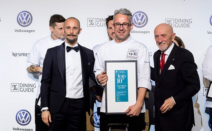 Dudás Szabolcs vette át a Dining Guide díját a legjobb vidéki étteremként a Várkert Bazárban rendezett gálaesten. GasztroMagazin 2019.