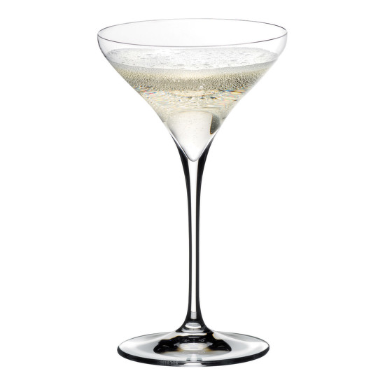 A Riedel poárválaszékában a leginkább a Martini-poháron láthatjuk a flőte jellegzetességeit, a felfelé öblösödő kehely adottságait