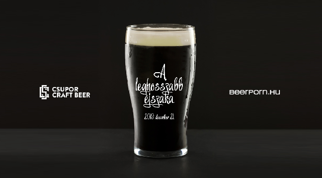 A Ghost Brewing és a budapesti Csupor Craft Beer közös söre a Leghosszabb Éjszaka rendezvénysorozat keretében. GasztroMagazin 2019.