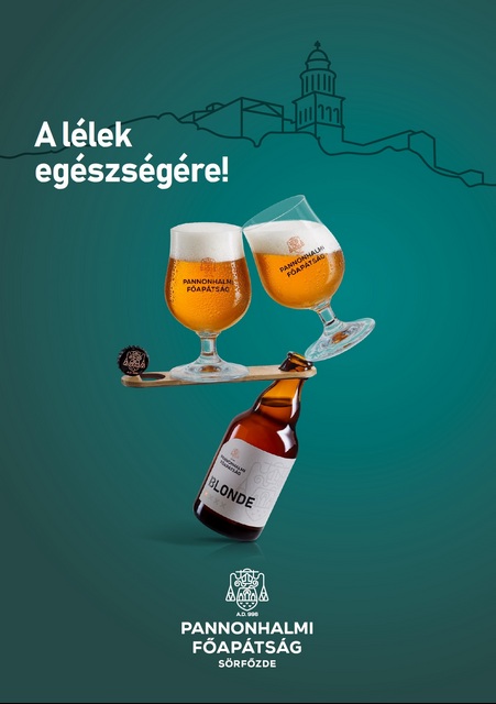 A Pannonhalmi Főapátság sörfőzdéje. Blonde belga sör. GasztroMagazin 2020.