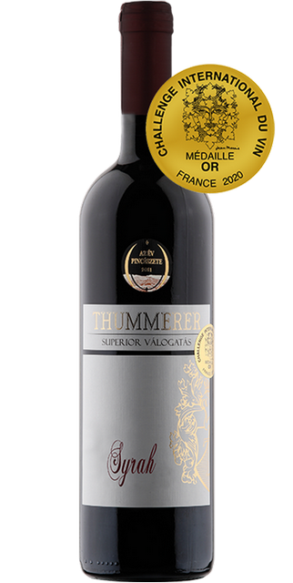 Thummerer Syrah superior, a Grand Challenge du Vin egyik aranyérmese 2020-ban. GasztroMagazin 2020.