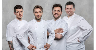 Az idei Bocuse d'Or csapat. Hamvas Zoltán, Széll Tamás, Veres István, Molnár Bence. GasztroMagazin 2021.