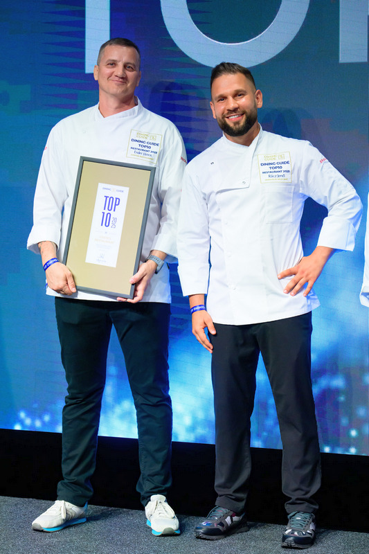 Dining Guide díjátadó gála 2025. Erdei János és Rácz Jenő Costes Restaurant. HOL Magazin 2025.